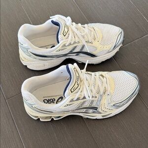 Asics Cream and Gray Gel Sneakers